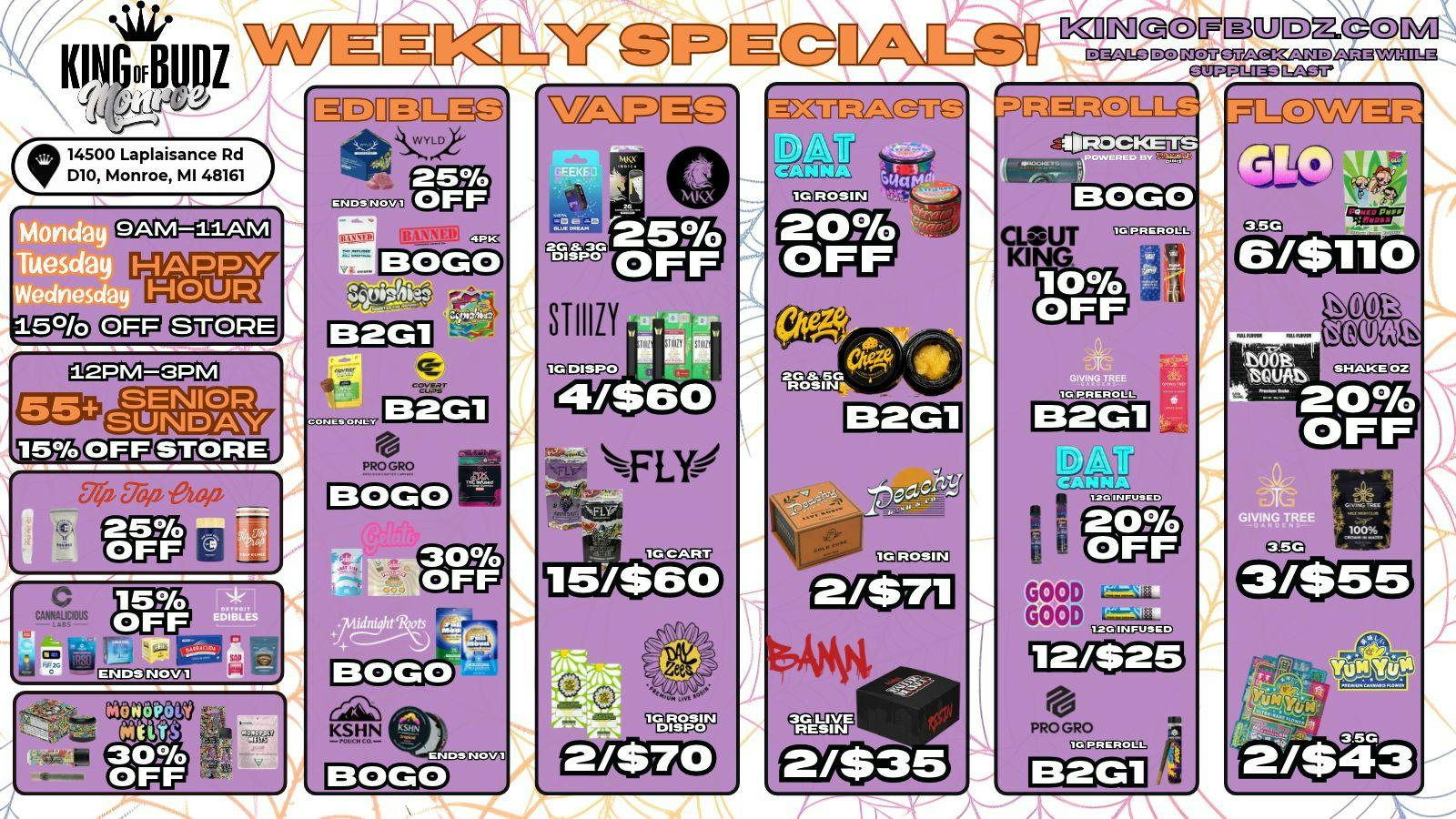 King of Budz - Monroe SCARY GOOD DEALS