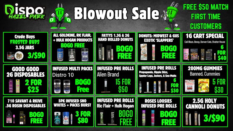 Dispo Hazel Park 😎BOGO FREE ITEMS🎁HUGE BLOWOUT SALE🎁