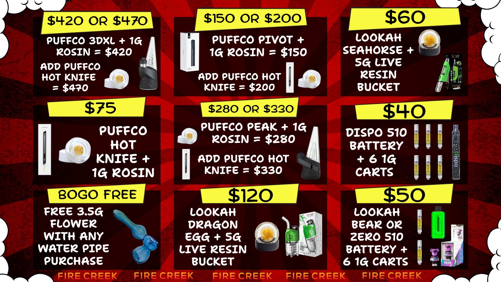 Fire Creek Battle Creek - Recreational ⚡️💨E-RIG BLOWOUT SALE⚡️💨