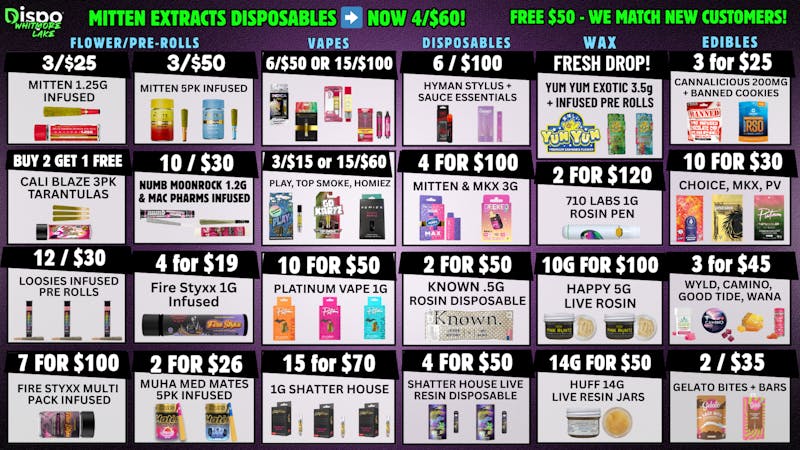 Dispo - Whitmore Lake 💵FREE $50➡️NEW CUSTOMERS🎁