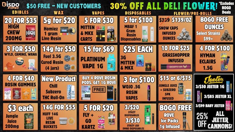 Dispo Romeo 30% OFF DELI FLOWER🎁UP TO 25% OFF JEETER🔥