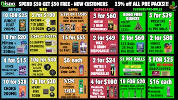 Dispo Hazel Park 🦃$50 Free🍗New Customers🔥25% OFF PRE PACKS🦃