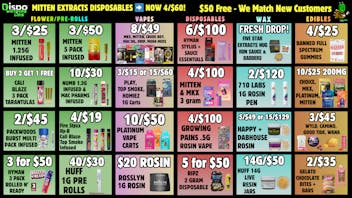 Dispo - Whitmore Lake 🦃$50 Free🔥New Customers🍗15G/$129 ROSIN🤯