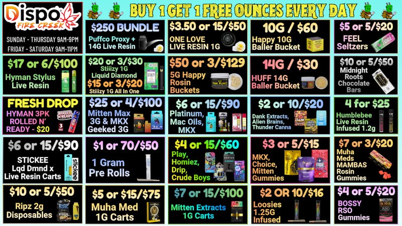 Fire Creek Battle Creek - Recreational 🦃BOGO FREE OUNCES🍗EVERY DAY🔥