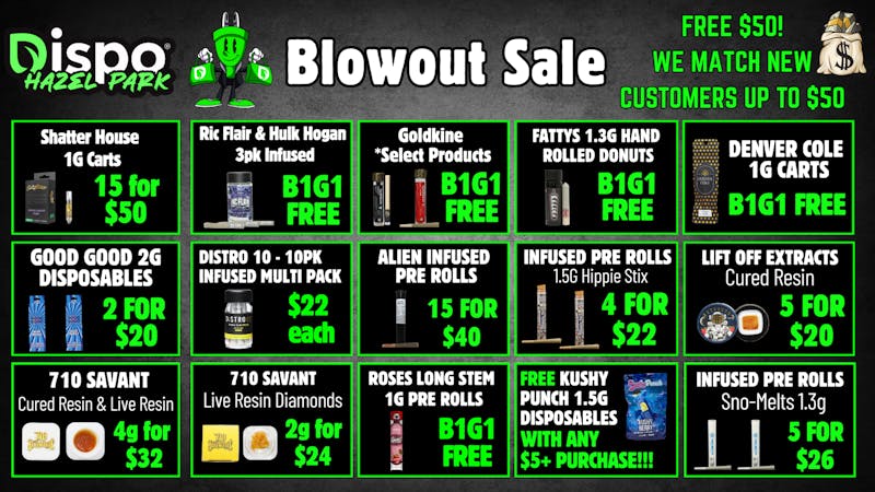 Dispo Hazel Park 😎BOGO FREE ITEMS🎁HUGE BLOWOUT SALE🎁