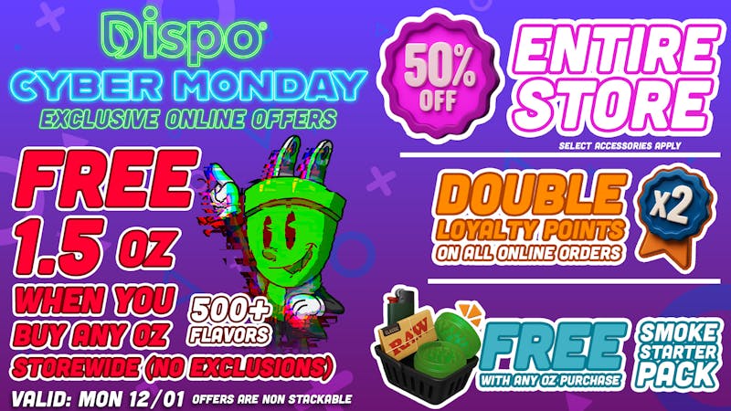 Dispo Romeo 📲50% OFF ENTIRE STORE, BUY 1OZ, GET 1.5 OZ FREE🌐