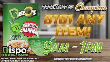 Dispo Hazel Park ☕️🍳B1G1 FREE ANY ITEM EVERYDAY🥞☕️