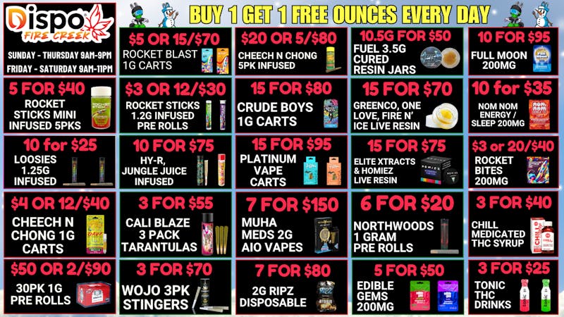 Fire Creek Battle Creek - Recreational ☃️B1G1 FREE OUNCES❄️EVERY DAY🏂