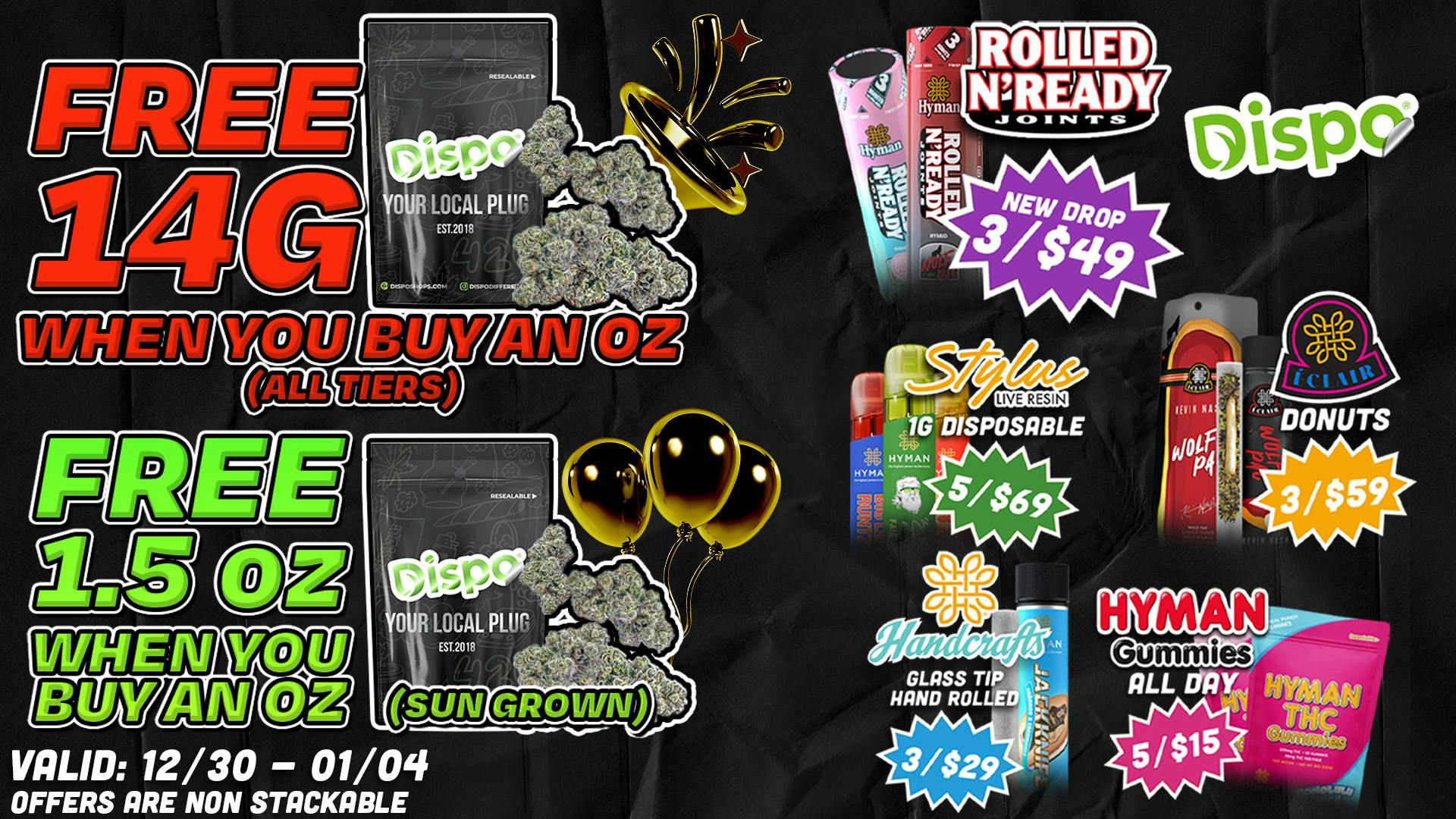 Dispo - Whitmore Lake 🎁FREE 14G ANY SHELF!!!!🎁+40% OFF HYMAN DEALS😱