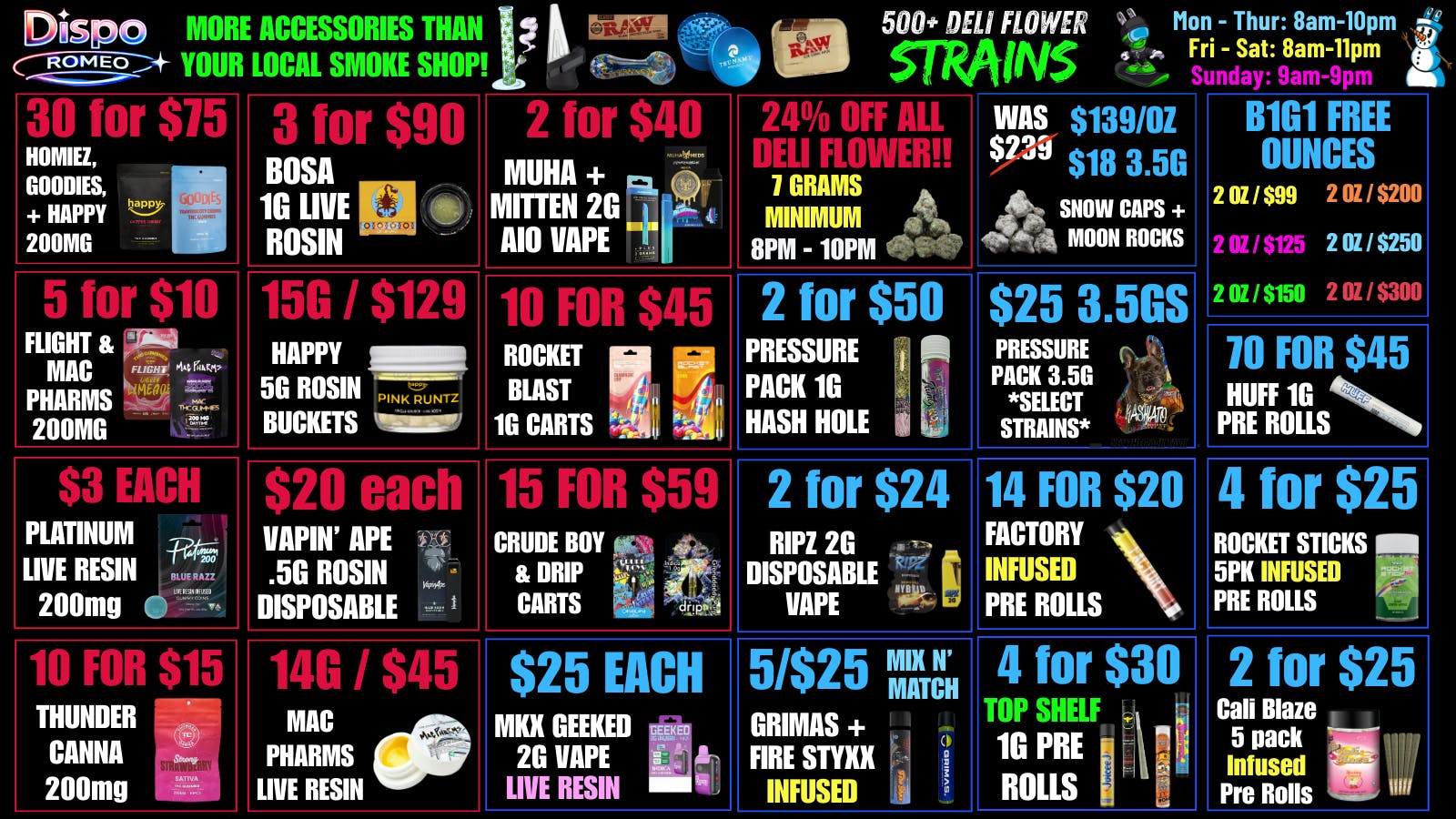 Dispo Romeo 😱NO 24% TAX HERE!!🚫B1G1 FREE OUNCES😎