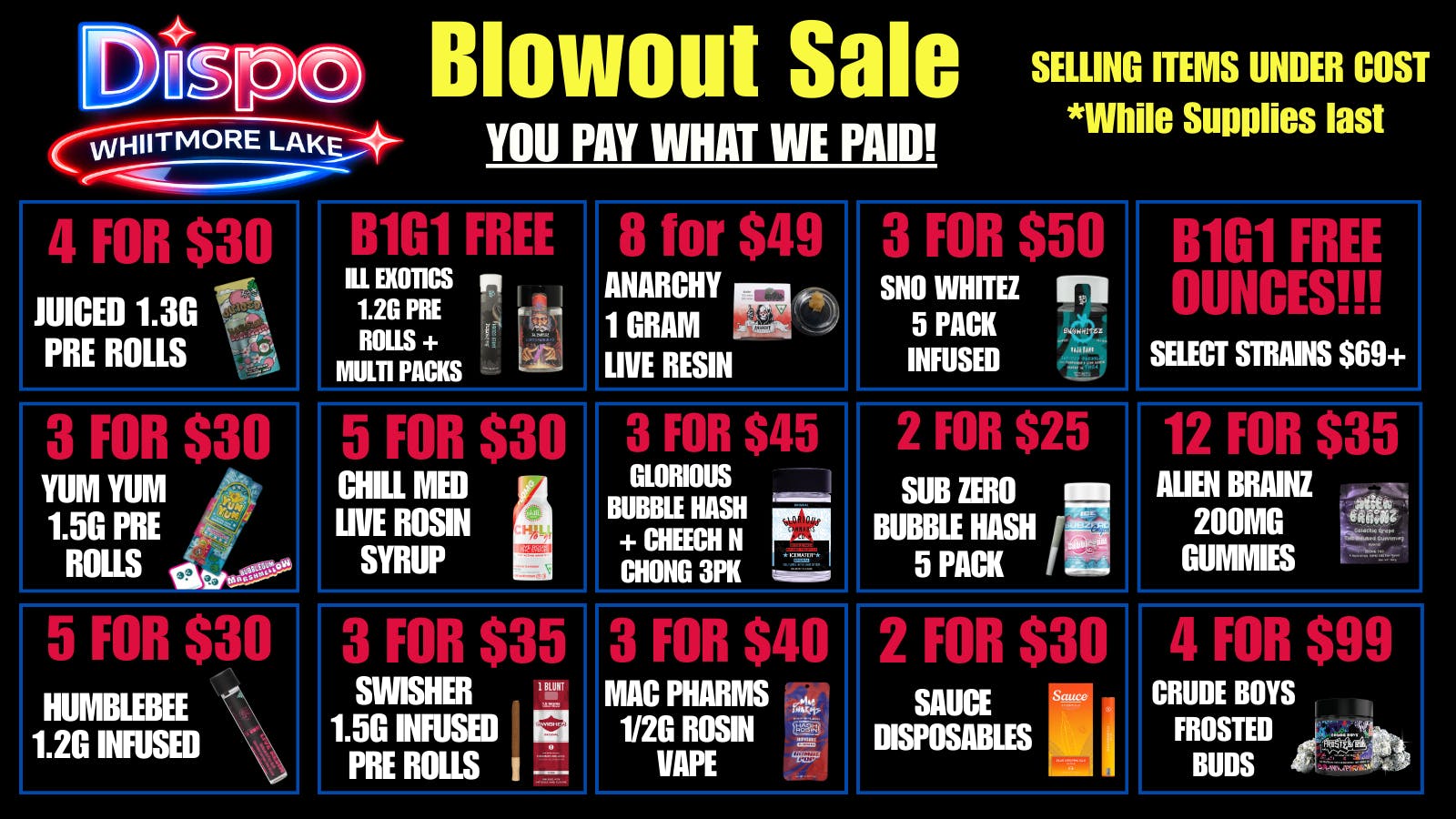 Dispo - Whitmore Lake 🎁YOU PAY WHAT WE PAID🎁BLOWOUT SALE🤯
