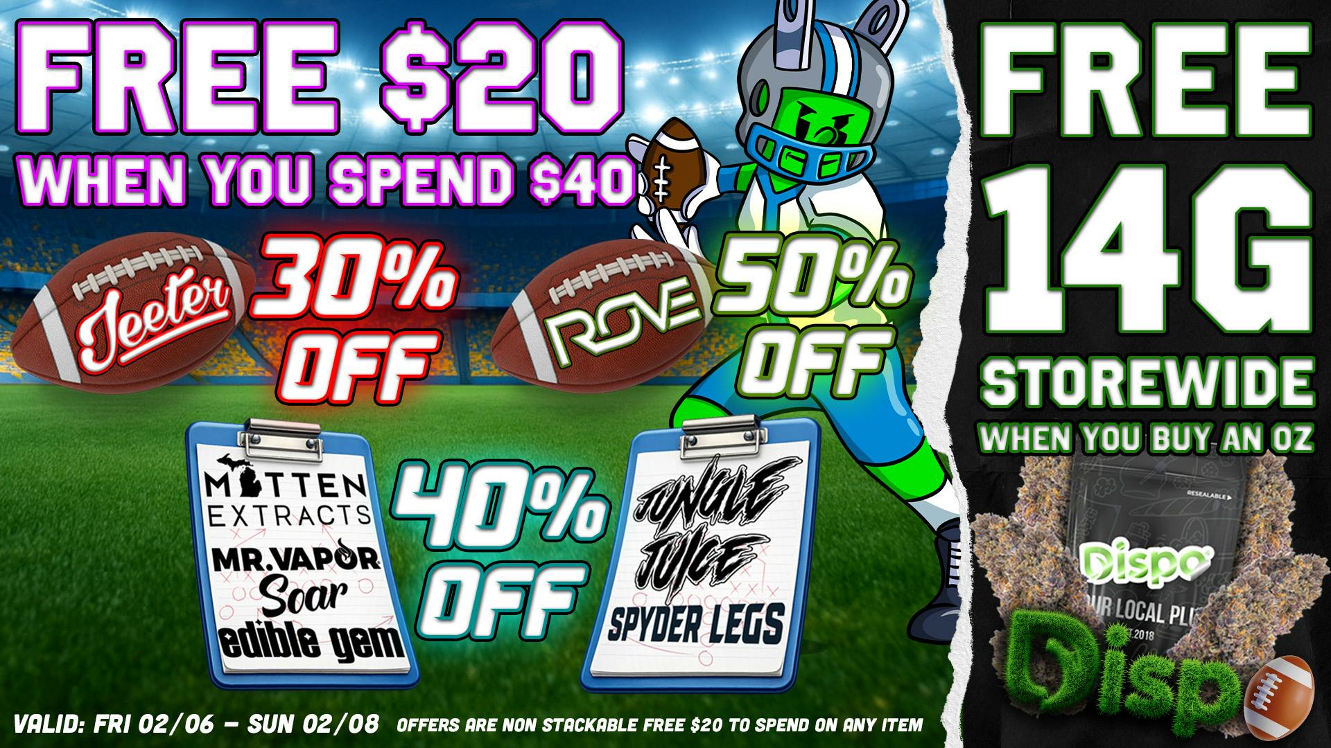 Dispo Bay City North 🎁FREE $20 ALL WKND🎁FREE 14G FLOWER @ DISPO💰