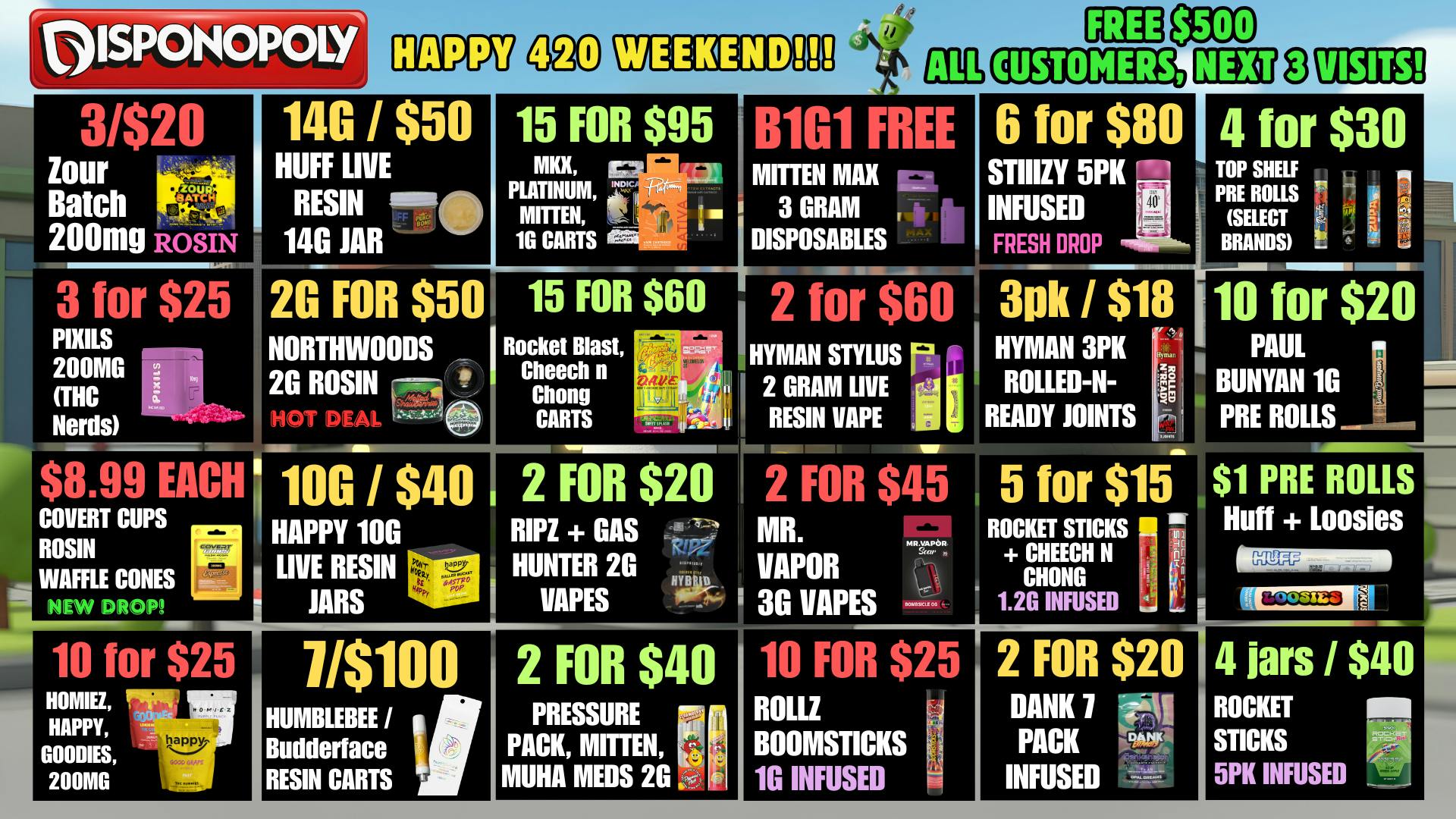 Dispo Hazel Park 🎲B1G1 FREE OUNCES🎰+ $500 FREE ALL CUSTOMERS💰