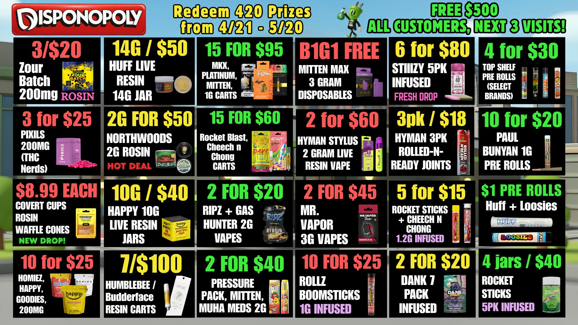 Dispo Hazel Park 🎲B1G1 FREE OUNCES🎰+ $500 FREE ALL CUSTOMERS💰