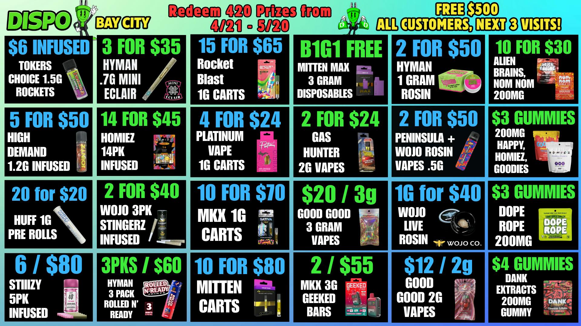 Dispo Bay City North 🎲B1G1 FREE OUNCES🎰+ $500 FREE ALL CUSTOMERS💰