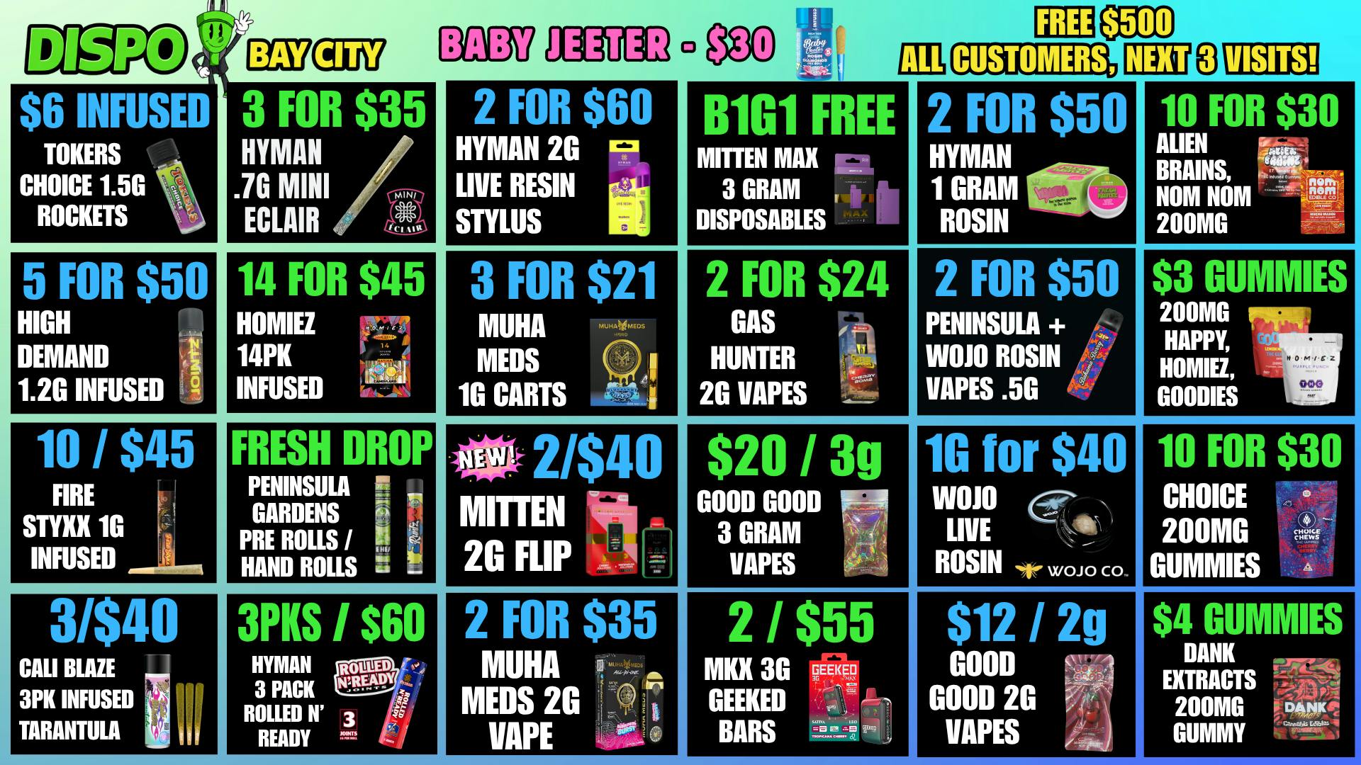 Dispo Bay City North 🎲B1G1 FREE OUNCES🎰+ $500 FREE ALL CUSTOMERS💰