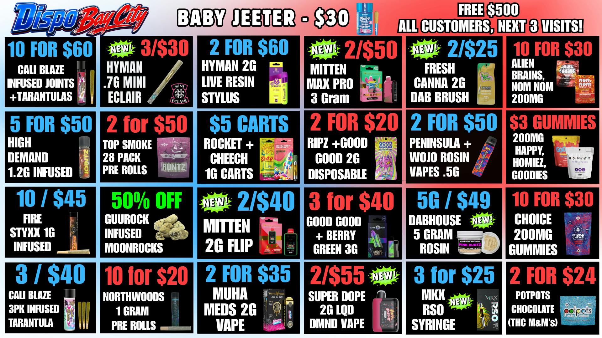 Dispo Bay City North 🎲B1G1 FREE OUNCES🎰+ $500 FREE ALL CUSTOMERS💰