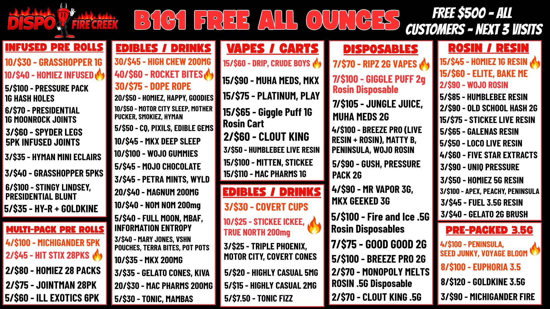 Fire Creek Battle Creek - Recreational 💨B1G1 FREE OUNCES🔥+ $500 FREE ALL CUSTOMERS💰