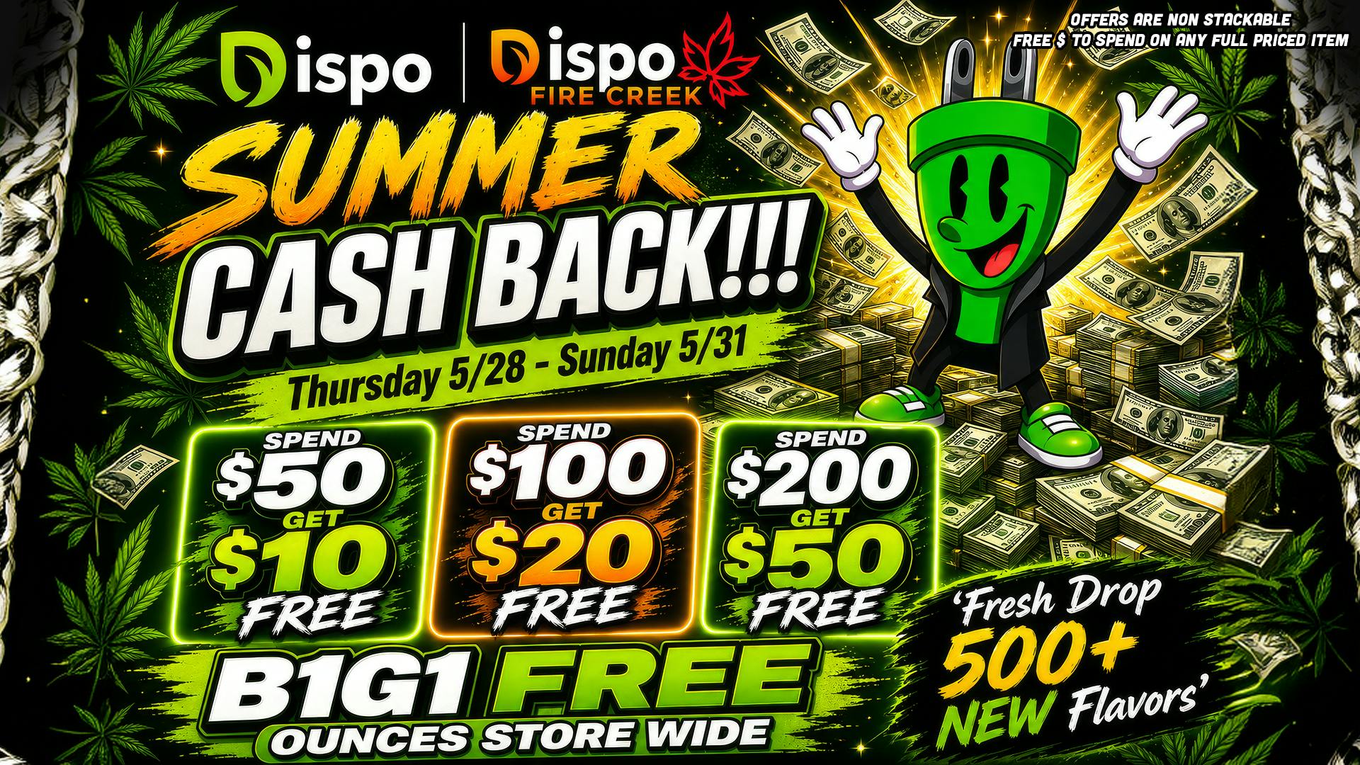 Dispo Hazel Park 💰☀️DISPO SUMMER CASH BACK💰☀️B1G1 FREE ALL OUNCES