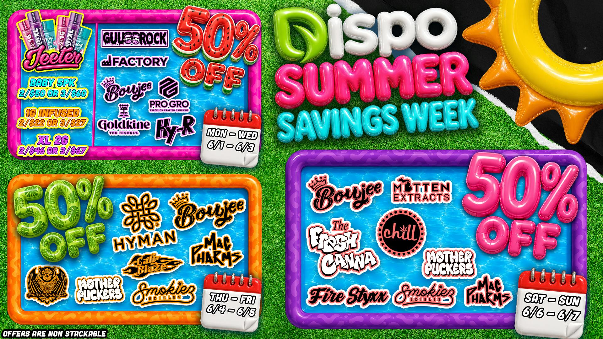 Dispo Hazel Park ☀️DISPO SUMMER SAVINGS☀️50% OFF TOP SHELF BRANDS⛱️