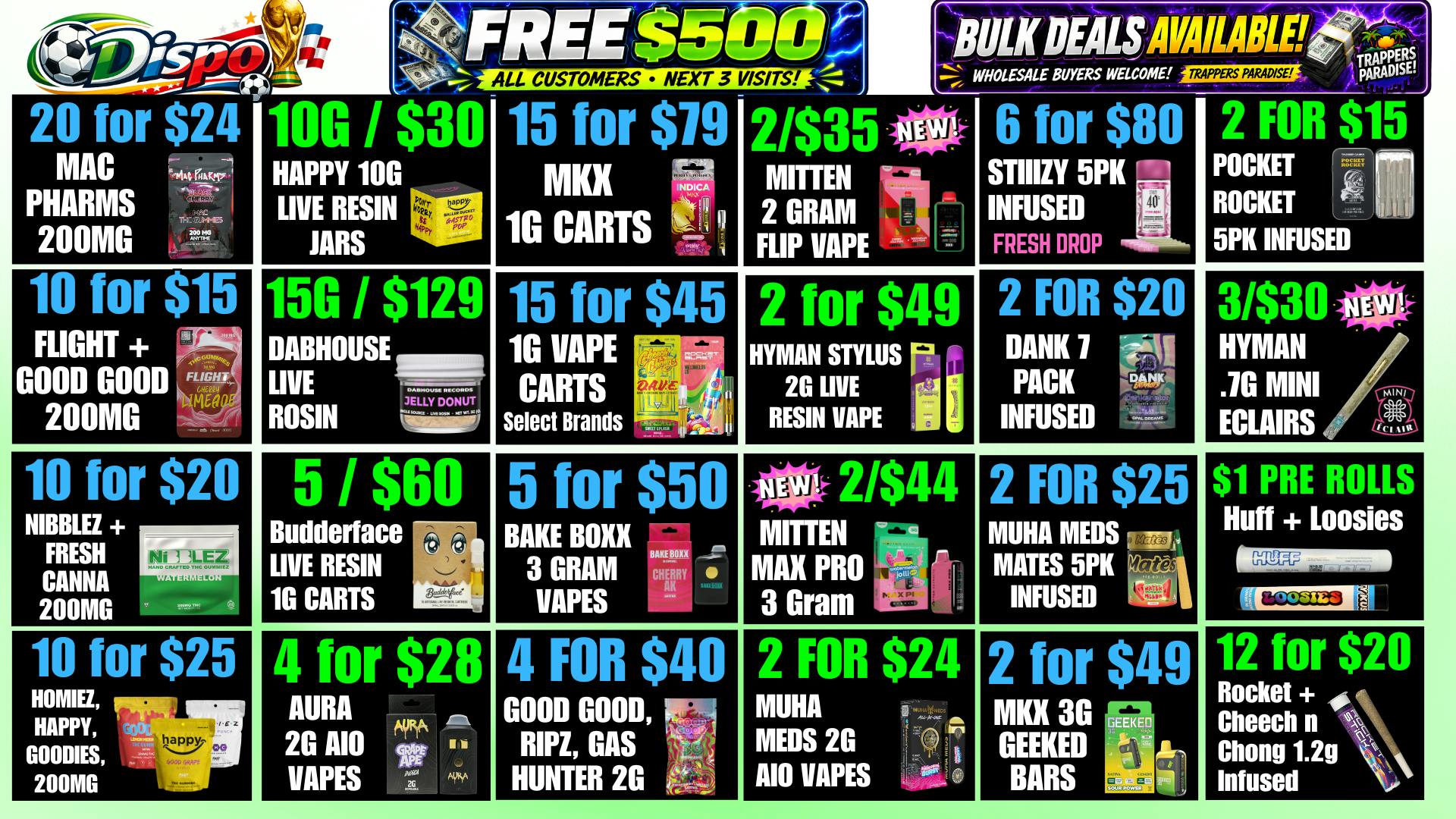 Dispo Hazel Park 🎁B1G1 FREE OUNCES🎁$500 FREE ALL CUSTOMERS💰