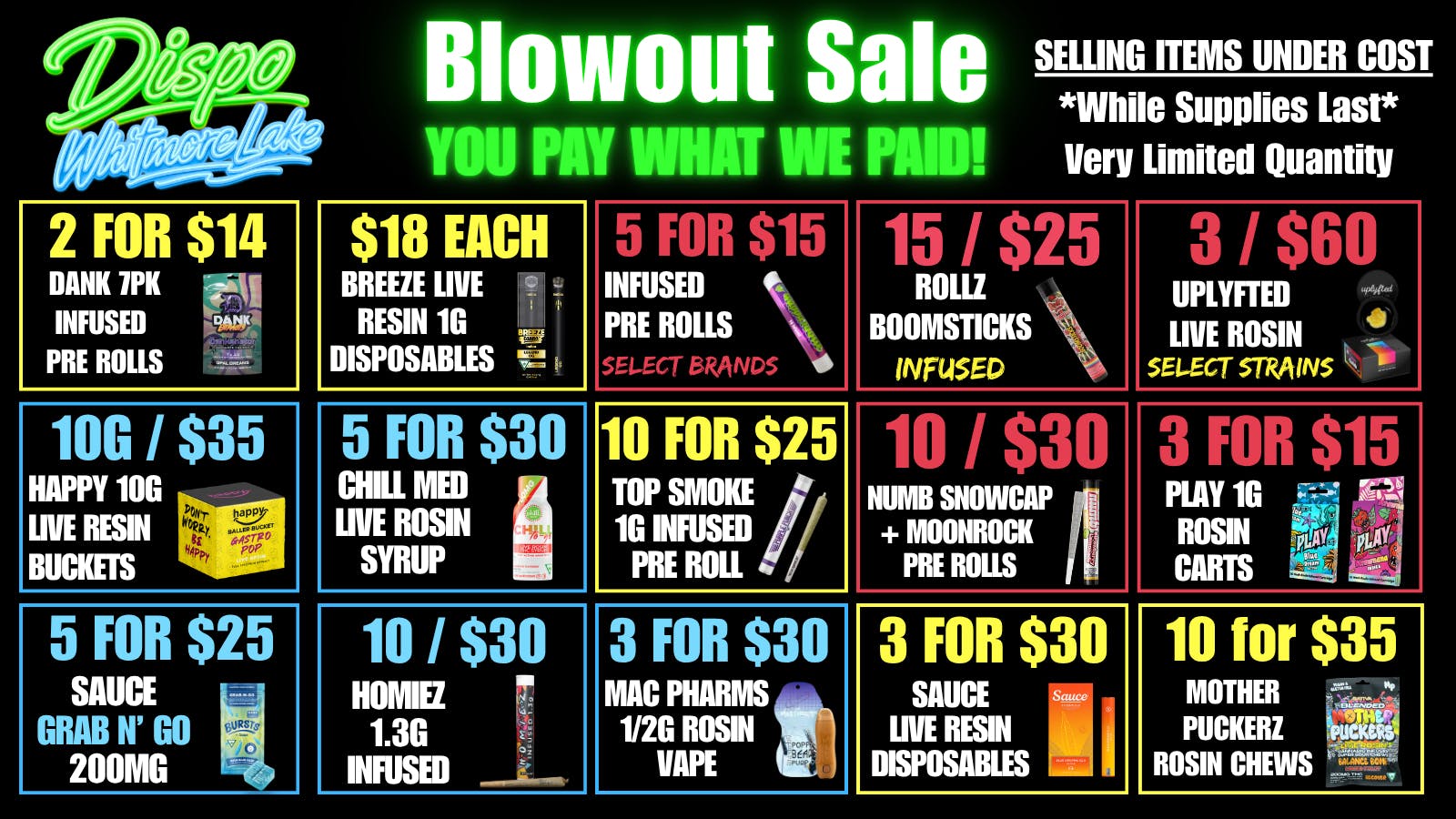 Dispo - Whitmore Lake 🎁YOU PAY WHAT WE PAID🎁BLOWOUT SALE🤯