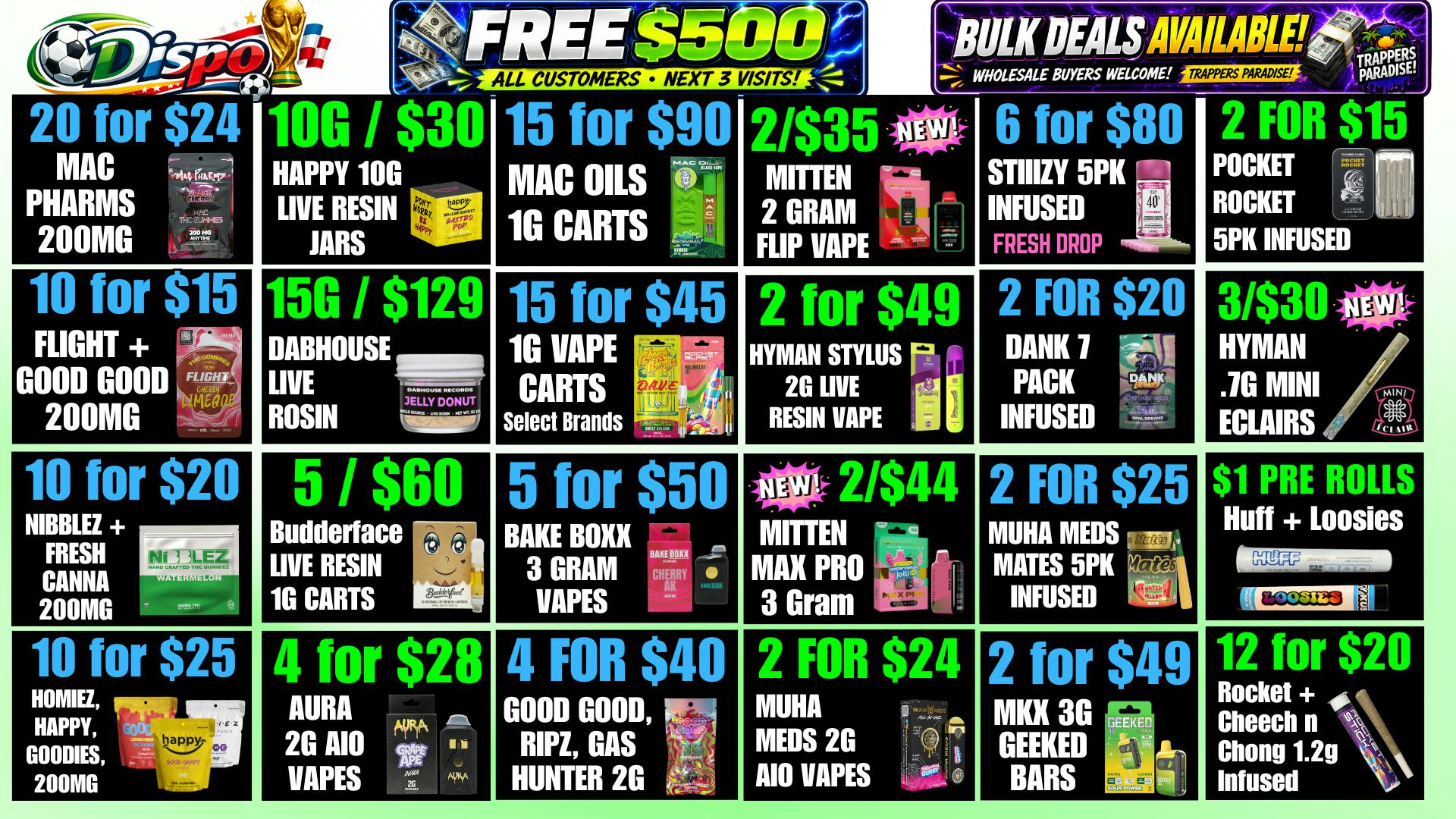 Dispo Hazel Park 🎁B1G1 FREE OUNCES🎁$500 FREE ALL CUSTOMERS💰