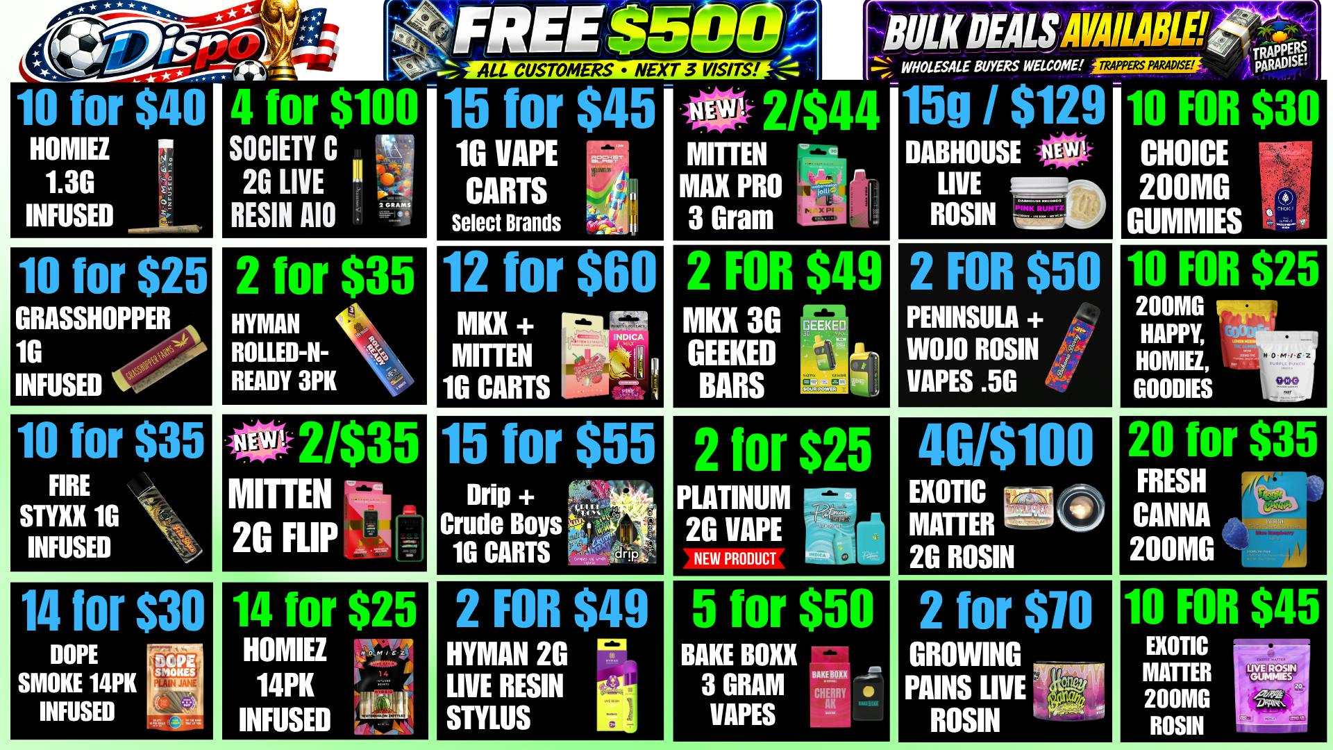 Dispo Bay City North 🎁B1G1 FREE OUNCES🎁+ $500 FREE ALL CUSTOMERS💰