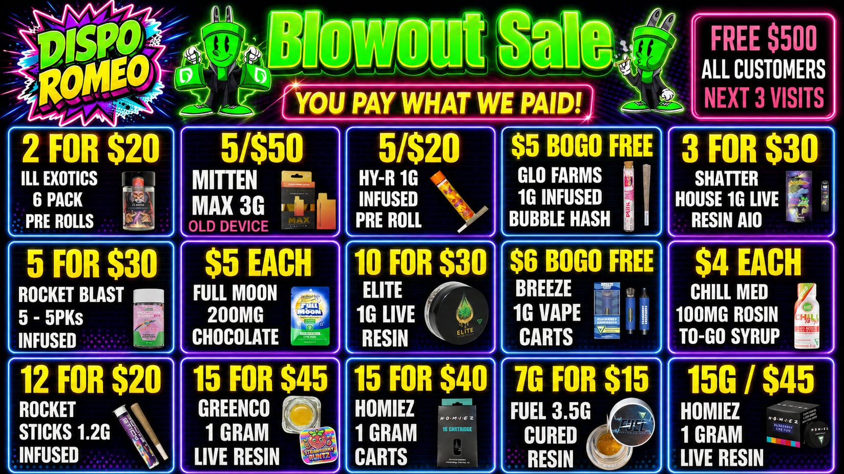 Dispo Romeo 😈YOU PAY WHAT WE PAID😈BLOWOUT SALE‼️