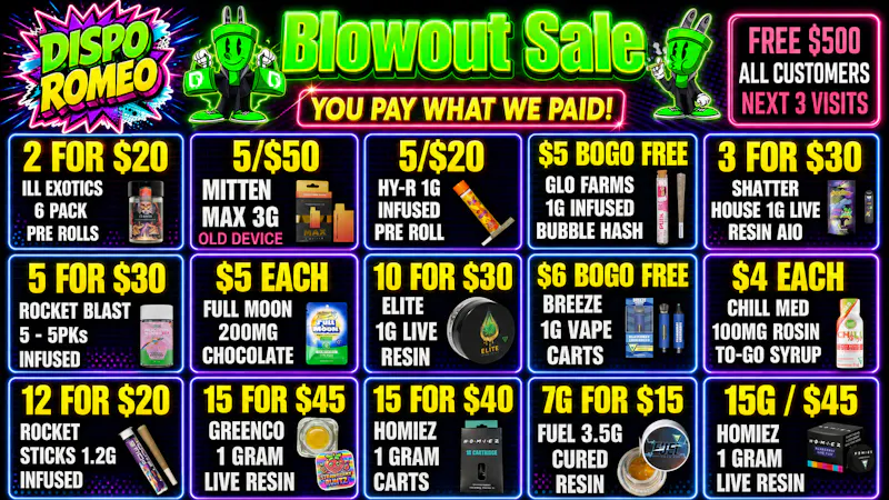 Dispo Romeo 😈YOU PAY WHAT WE PAID😈BLOWOUT SALE‼️