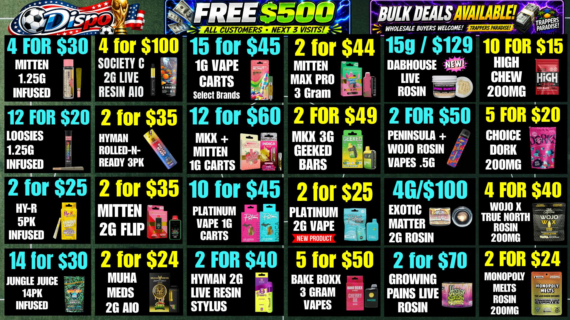 Dispo Bay City North 🎁B1G1 FREE OUNCES🎁+ $500 FREE ALL CUSTOMERS💰
