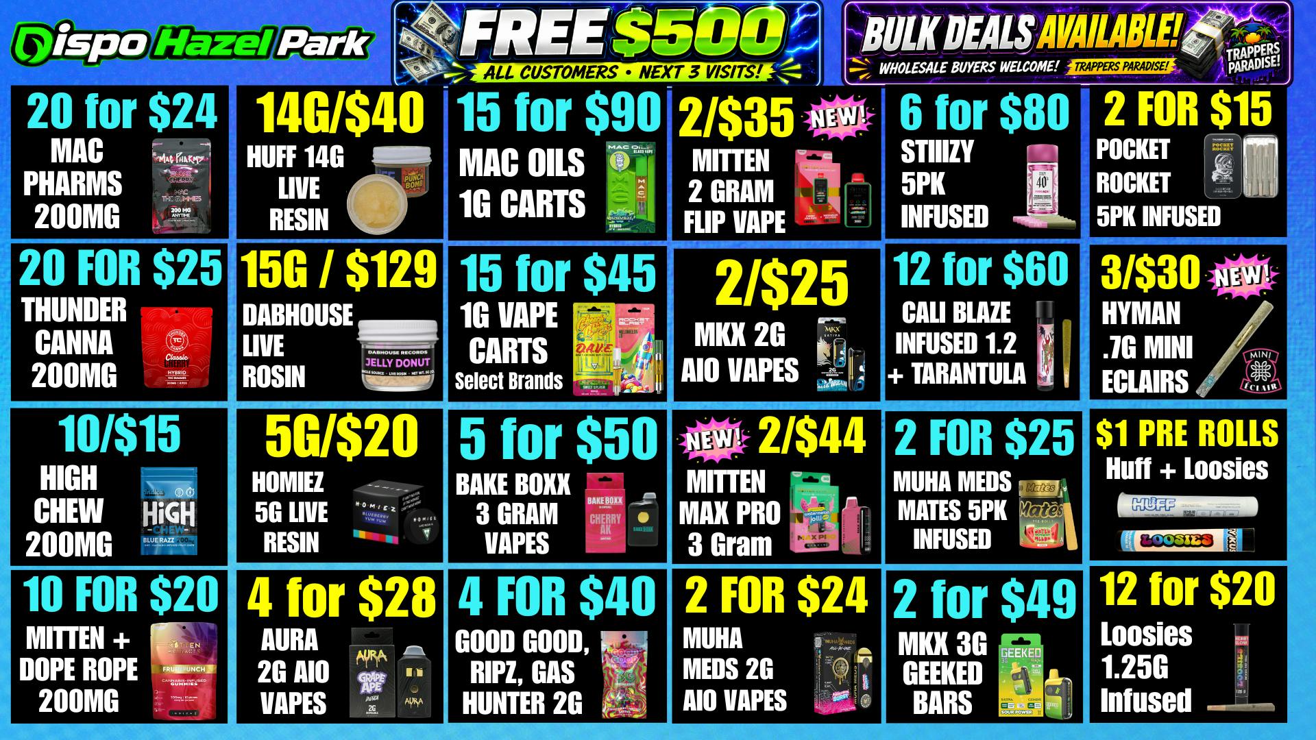 Dispo Hazel Park 🎁B1G1 FREE OUNCES🎁$500 FREE ALL CUSTOMERS💰