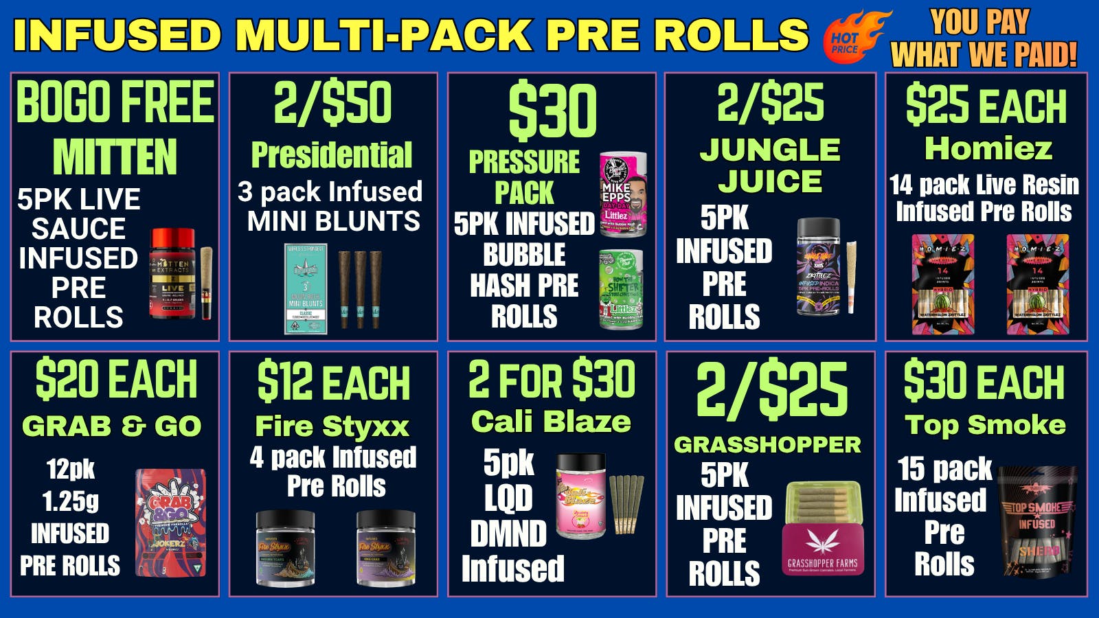 Dispo Hazel Park 🔥⛽️INFUSED MULTI-PACK PRE ROLLS🍭🍒