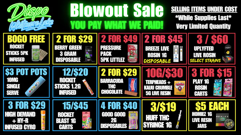 Dispo - Whitmore Lake 🎁YOU PAY WHAT WE PAID🎁BLOWOUT SALE🤯