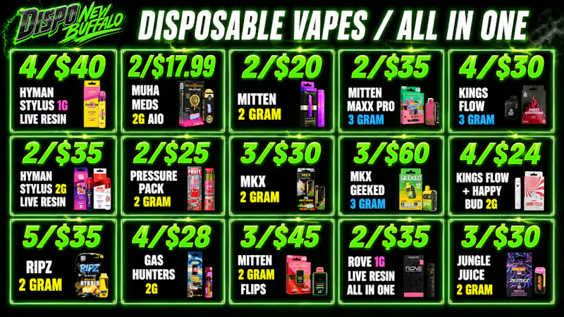 Dispo New Buffalo 💎DISPOSABLE VAPES BLOWOUT SALE💎