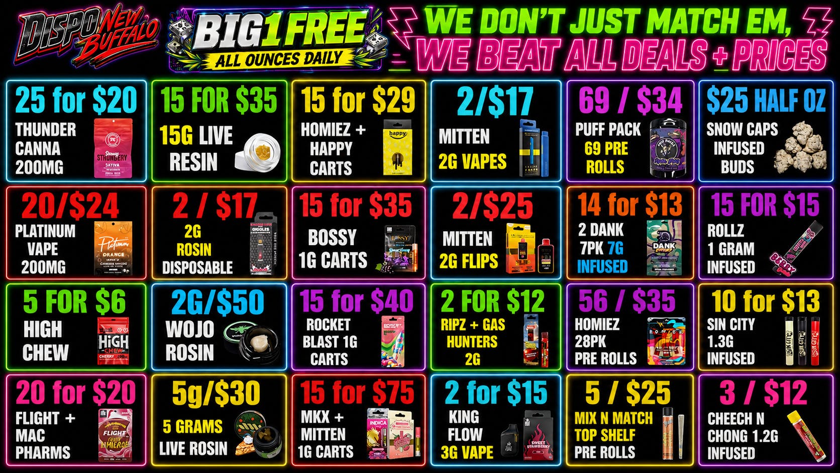 Dispo New Buffalo 💰WE BEAT ALL DEALS + PRICES💰LOWEST IN THE CITY😈
