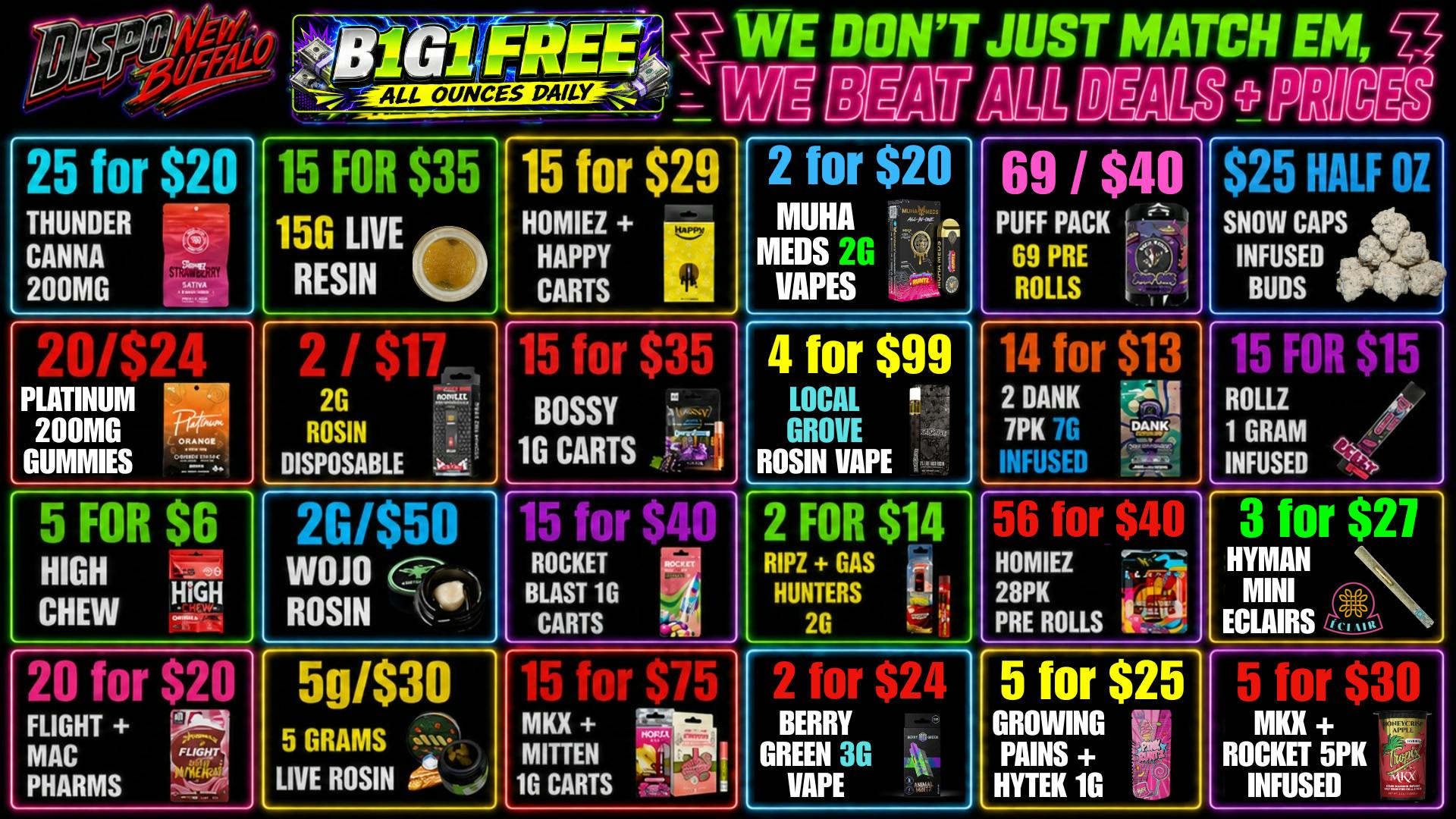 Dispo New Buffalo 💰WE BEAT ALL DEALS + PRICES💰LOWEST IN THE CITY😈