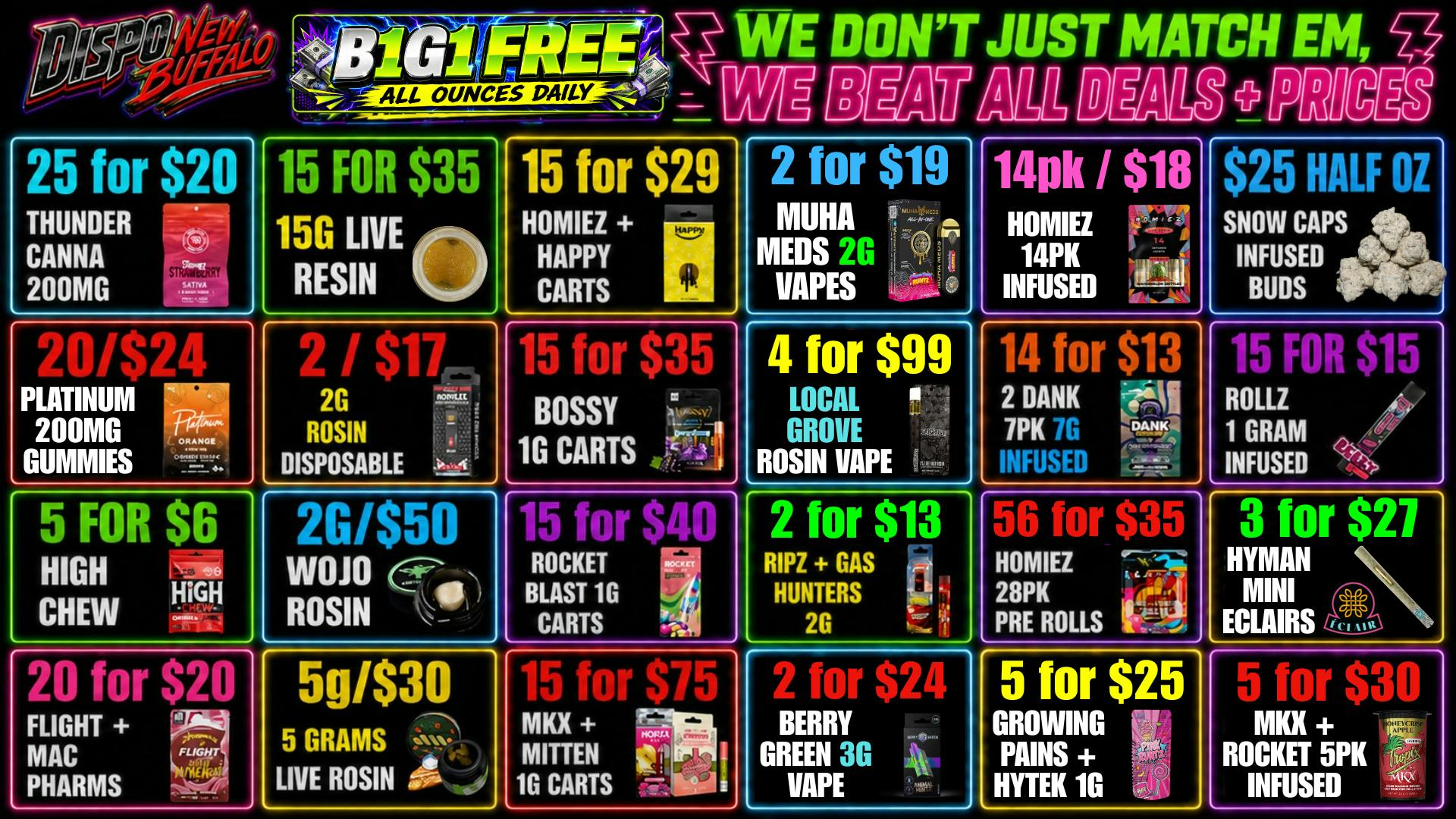 Dispo New Buffalo 💰WE BEAT ALL DEALS + PRICES💰LOWEST IN THE CITY😈