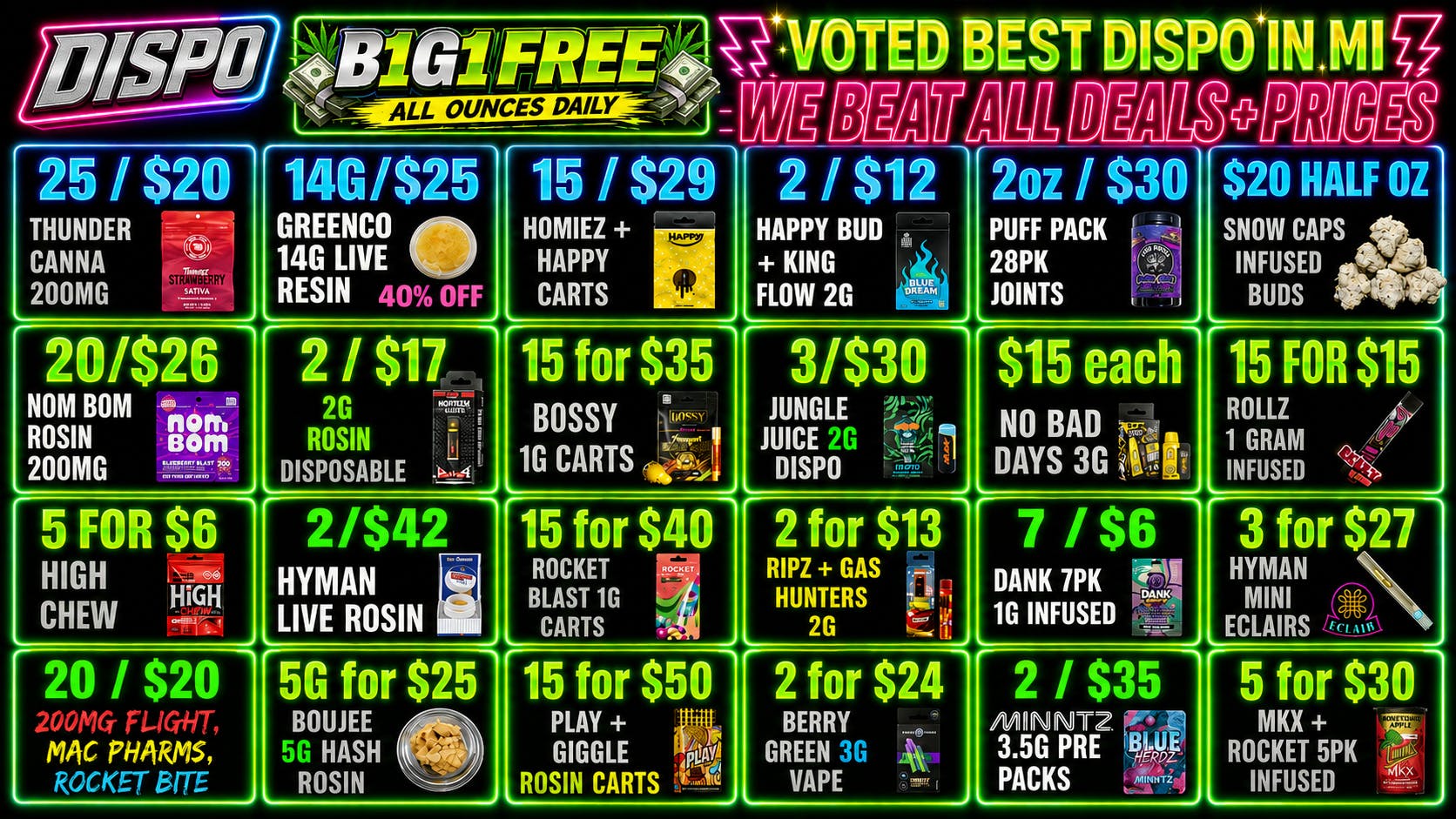 Dispo New Buffalo 💰WE BEAT ALL DEALS💰VOTED BEST DISPO IN NEW BUF😈