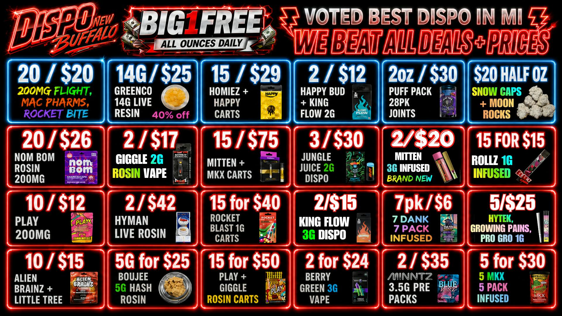 Dispo New Buffalo 💰WE BEAT ALL DEALS💰VOTED BEST DISPO IN NEW BUF😈