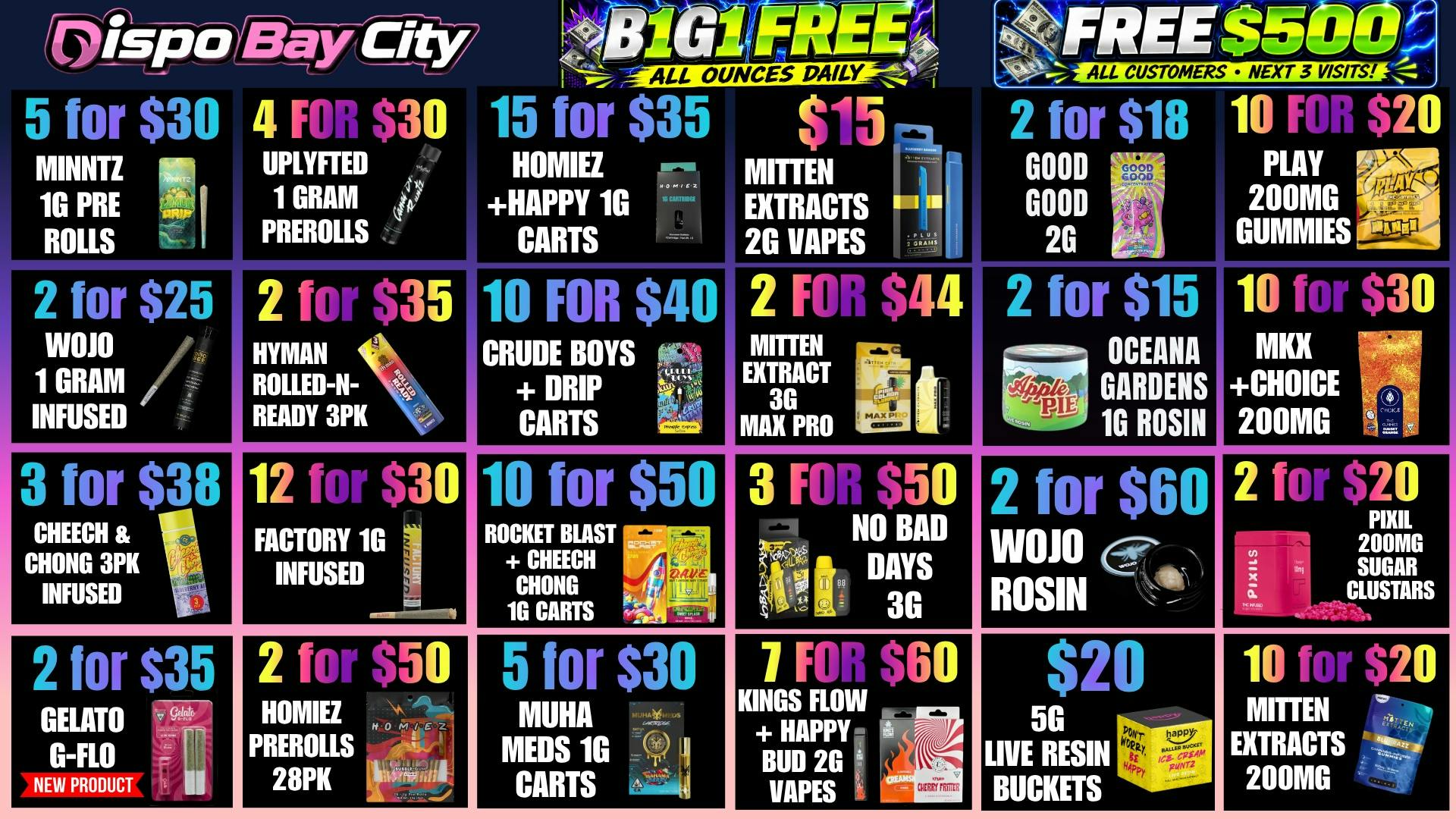 Dispo Bay City North 🎁B1G1 FREE OUNCES🎁+ $500 FREE ALL CUSTOMERS💰