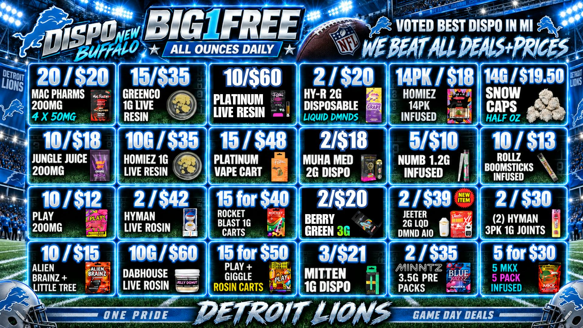 Dispo New Buffalo 🏈VOTED BEST DISPO IN MI🏈LOWEST PRICES + DEALS😈