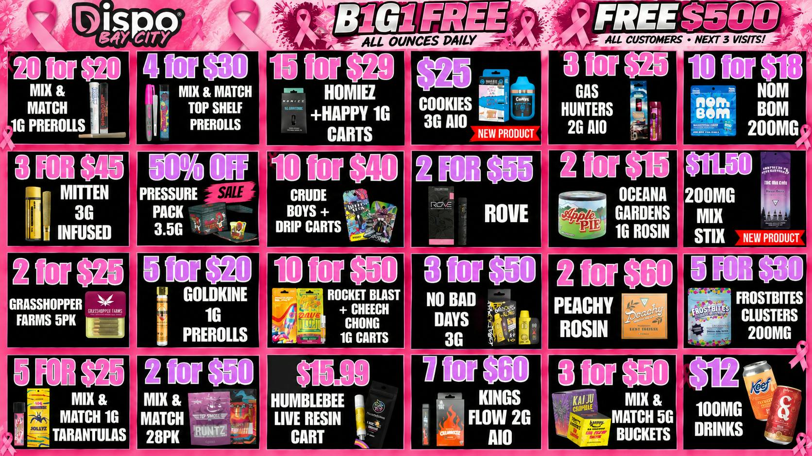 Dispo Bay City North 🎀B1G1 FREE OUNCES🎀+ $500 FREE ALL CUSTOMERS🩷