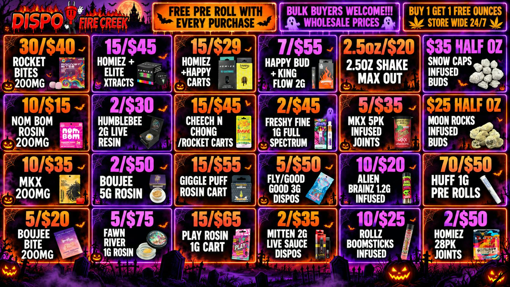 Fire Creek Battle Creek - Recreational 👻B1G1 FREE OUNCES🎃$500 FREE ALL CUSTOMERS🎃
