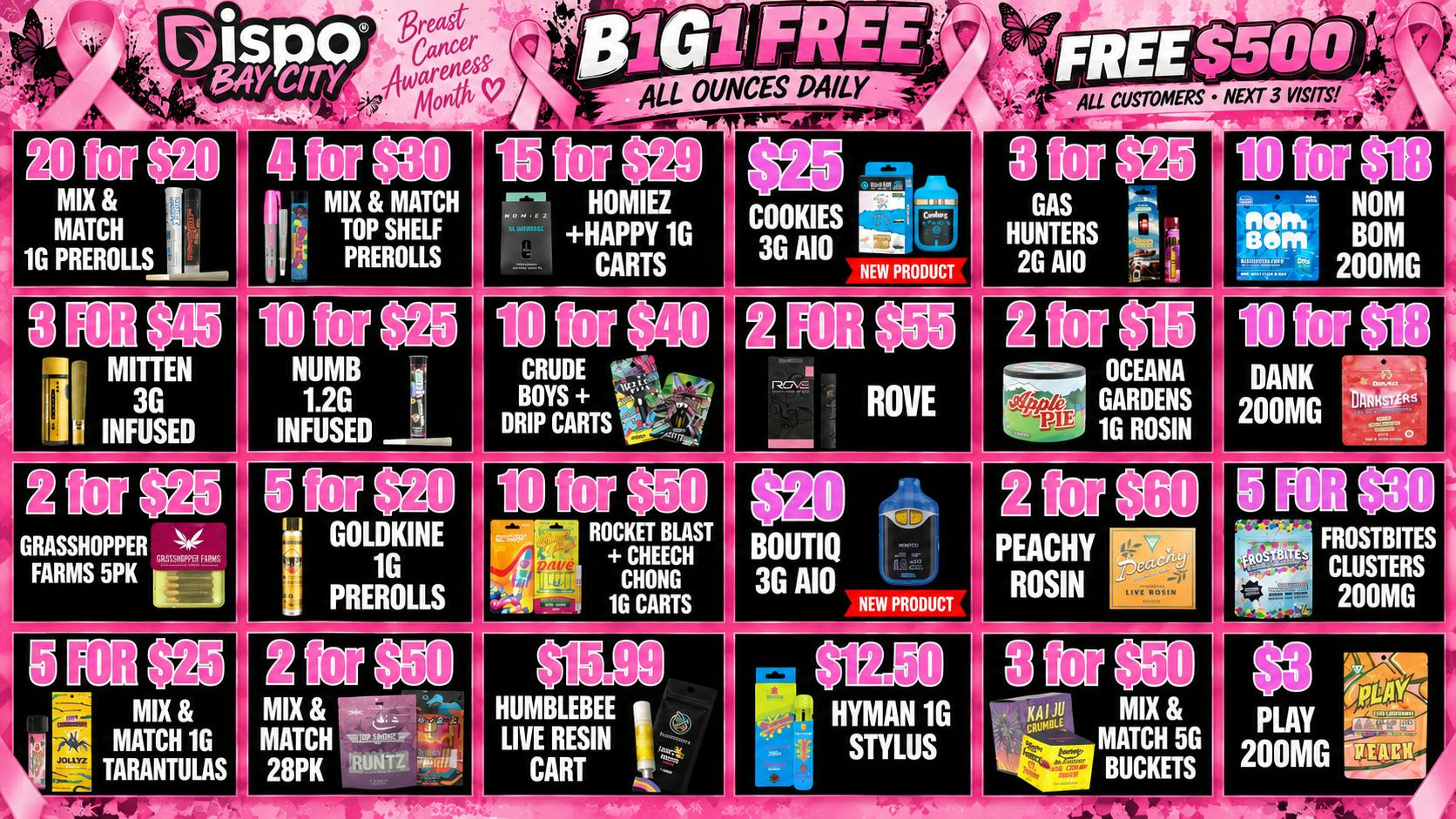 Dispo Bay City North 🎀B1G1 FREE OUNCES🎀+ $500 FREE ALL CUSTOMERS🩷