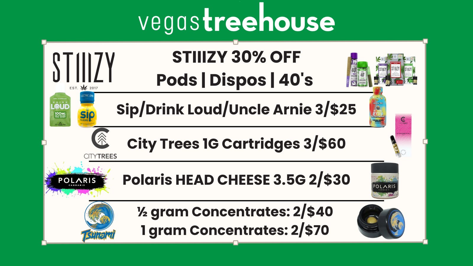 Vegas Treehouse DAILY DEALS AT VEGAS TREEHOUSE