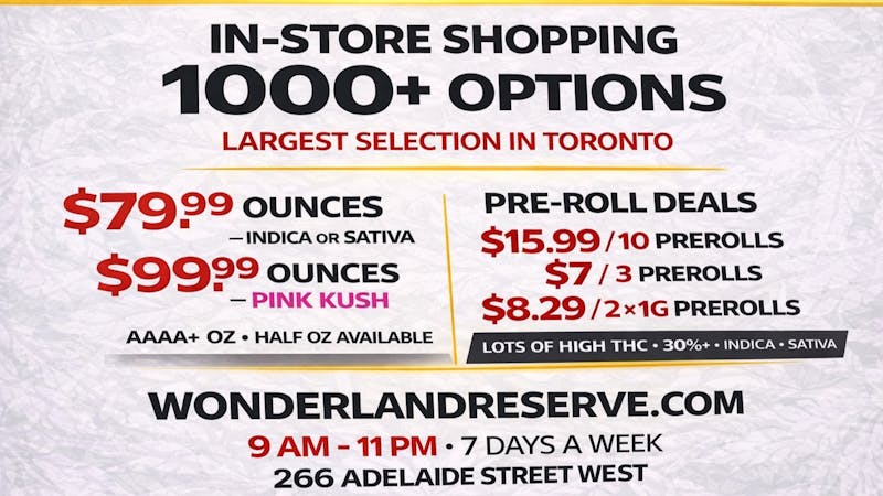 Wonderland Cannabis Reserve 15% OFF + 1000 OPTIONS!!