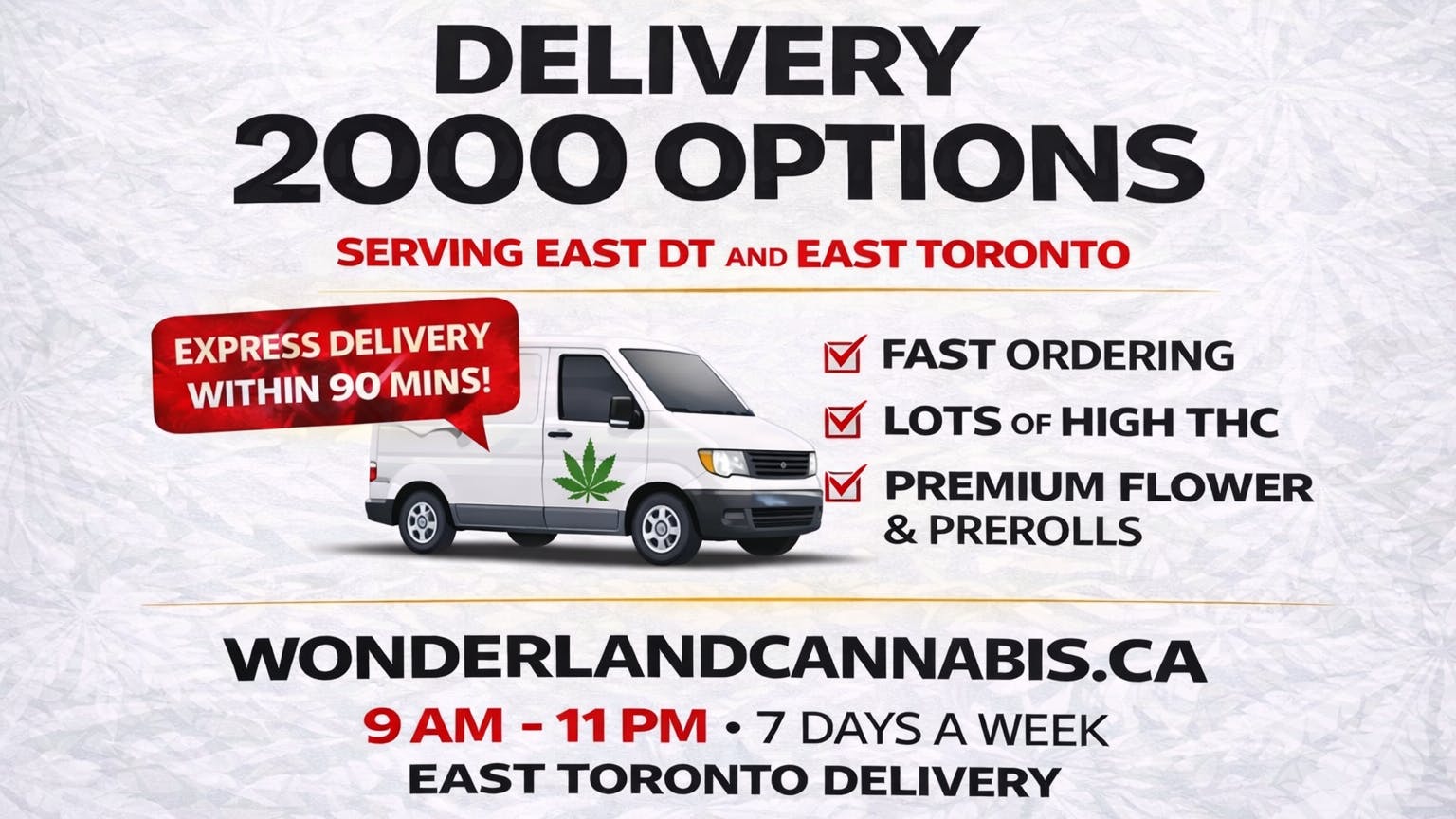 Wonderland Cannabis - DELIVERY 15% OFF + 2000 OPTIONS!!