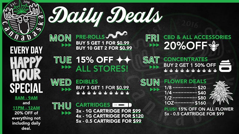 Cannabaska 20% Off CBD and All Accessories