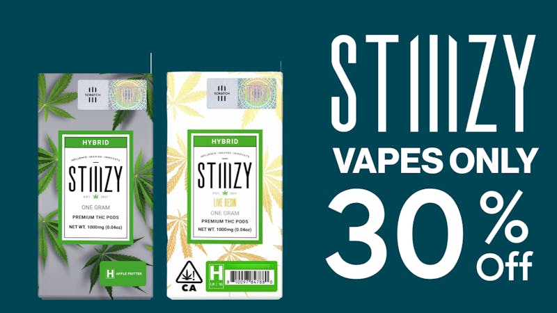 The Artist Tree Dispensary Riverside 30% Off Stiiizy Vapes
